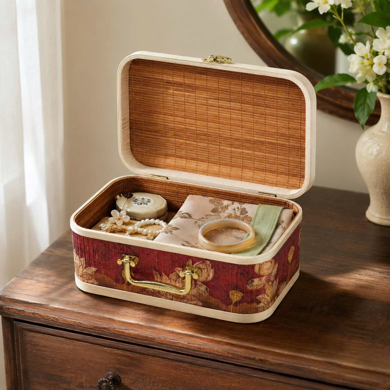 Xu Hướng Sống Xanh: Giỏ Hộp Quà Mây Tre Đan Cuối Năm Từ Vhandy