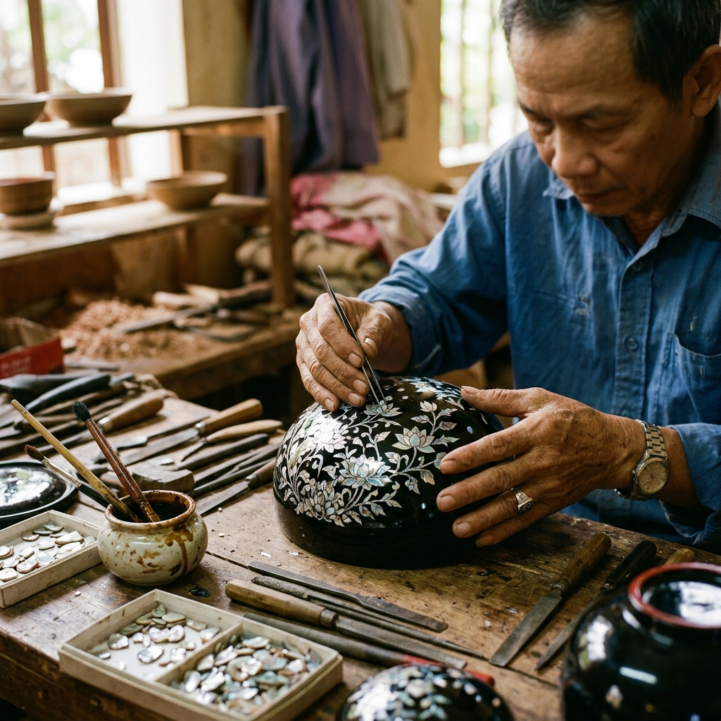 Quy Trình Khảm Trai Thủ Công – Nghệ Thuật 500 Năm Của Người Việt