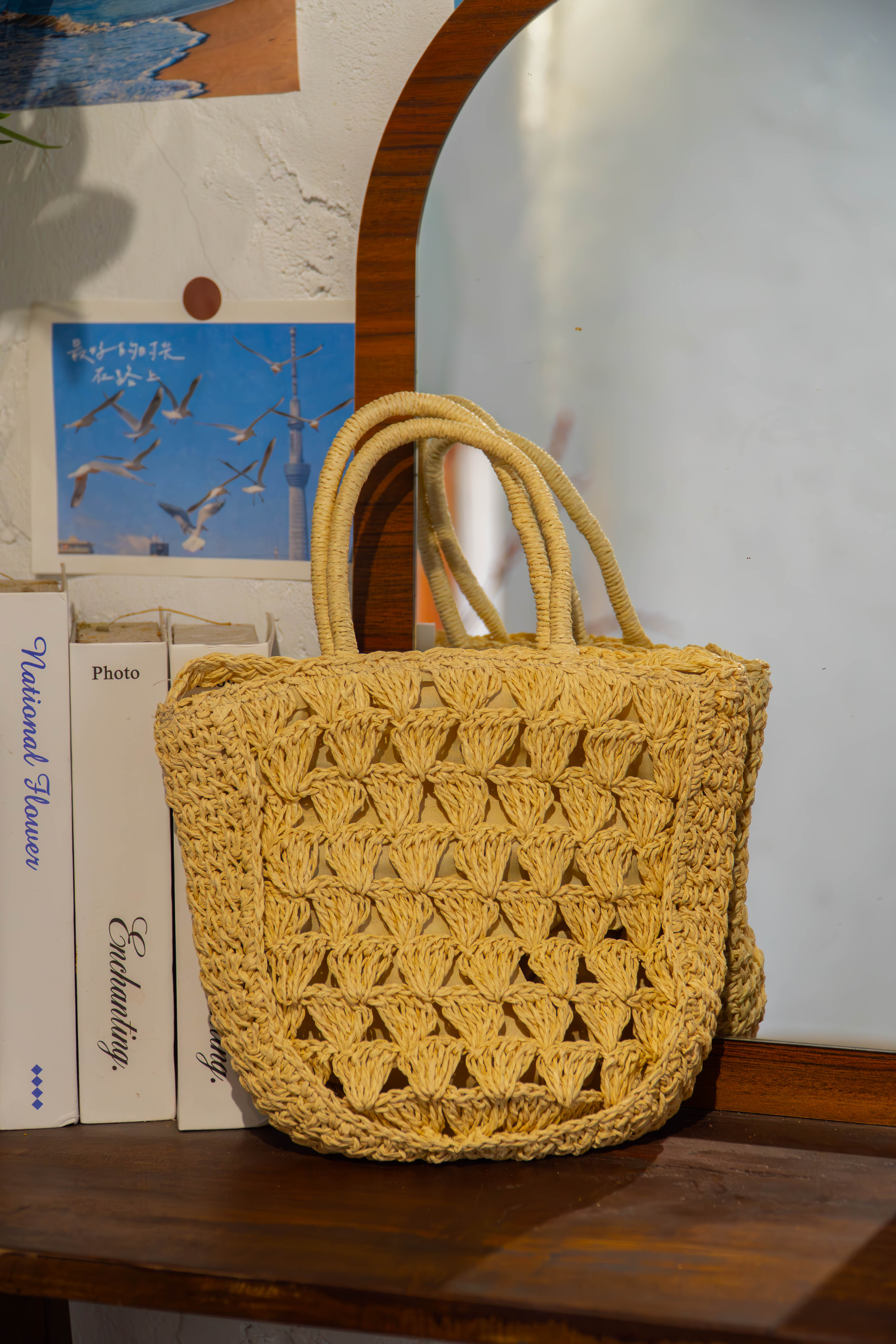Túi cói tote handmade
