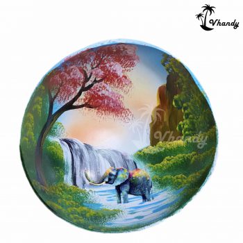 Bát dừa sơn mài - Coconut Bowl nghệ thuật hình con voi
