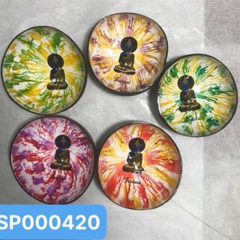 Bát dừa sơn mà phật nền loang mới