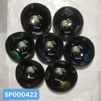 Bát dừa sơn mài voi tím 3 lá