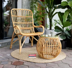 bộ bàn ghế mây tre đan
